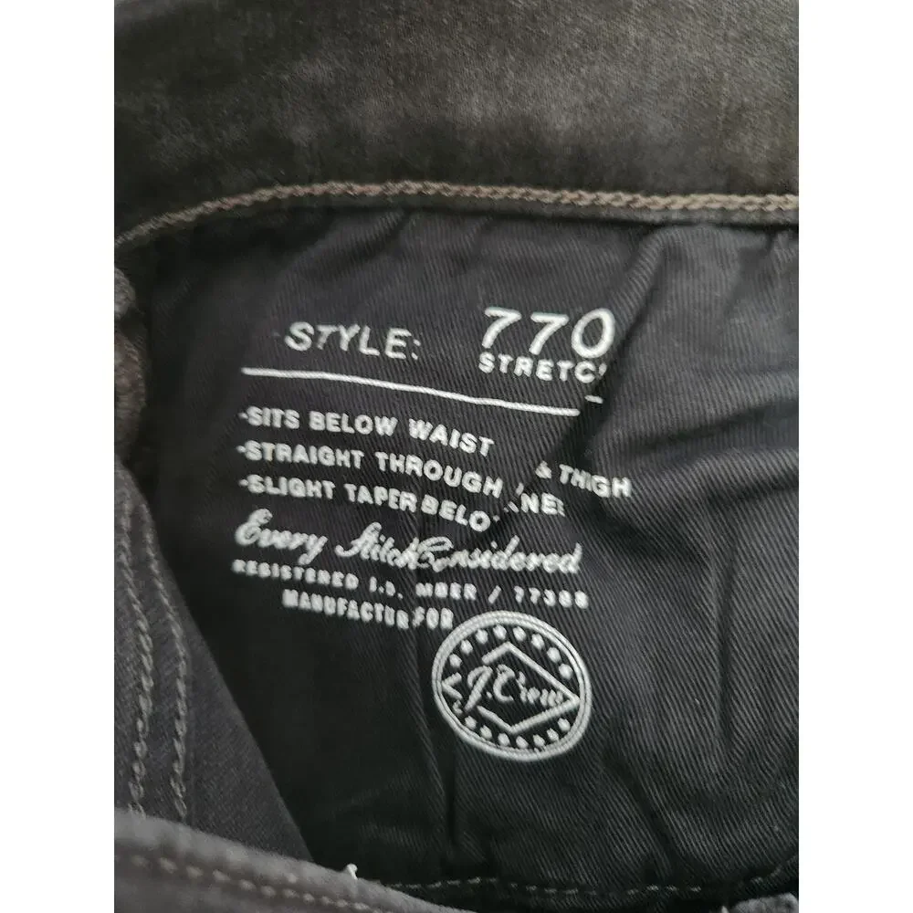 NWT J. Crew Men's 770™ Straight-Fit Stretch Jean In Dark Charcoal Wash Black 30